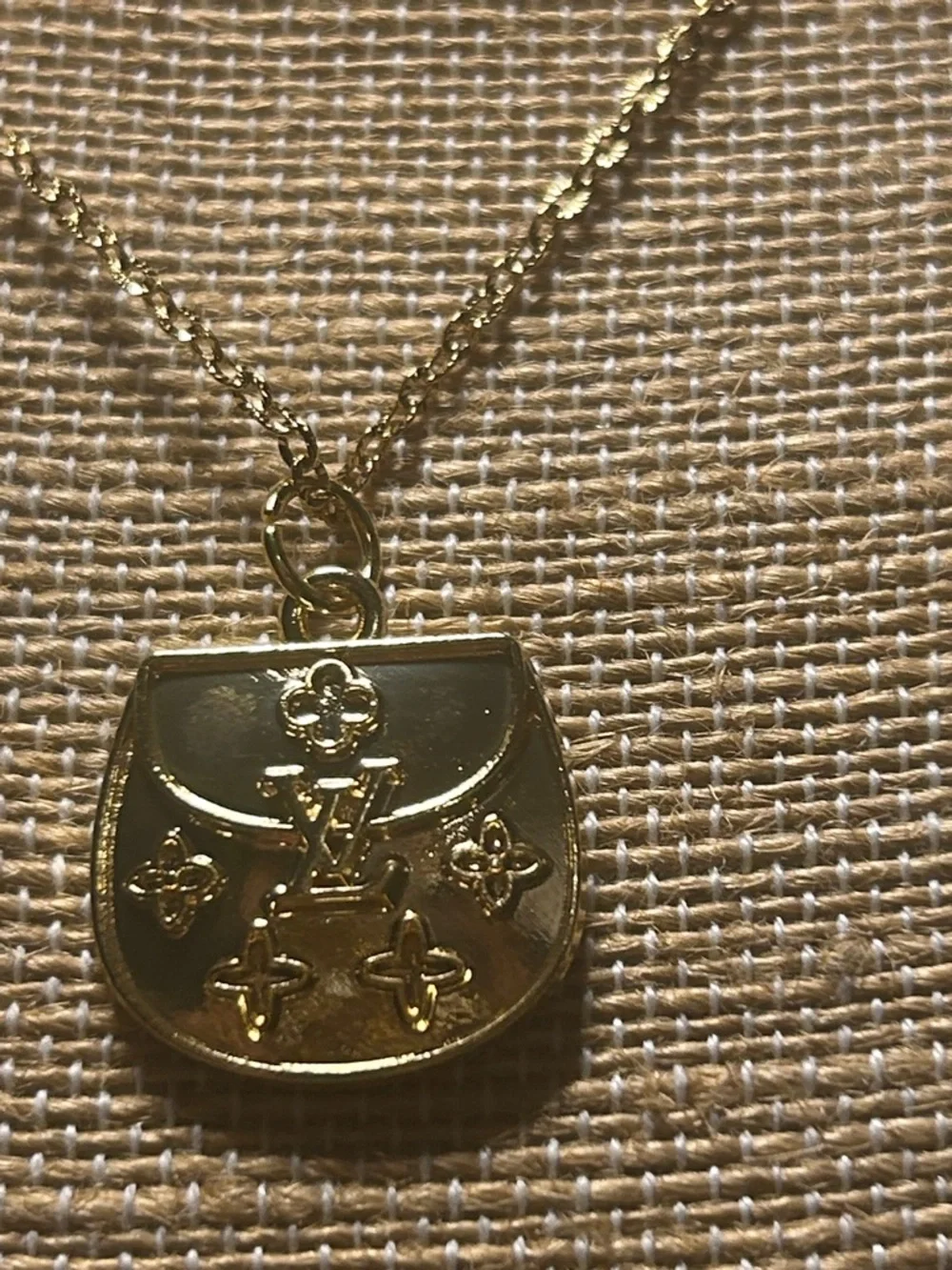 Gold-Tone Floral Pendant Necklace - Women's Jewelry - Picture 5 of 5